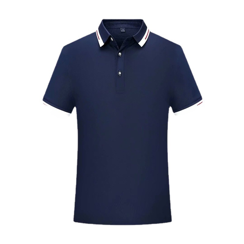 New Polo shirts, work clothes with logo printing, fashionable lapel men's T-shirts, team-building activity uniforms with embroidered patterns Item Picture