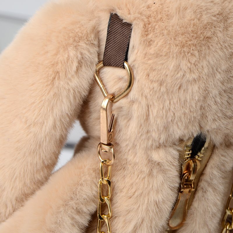 毛绒玩具/腰包/斜挎包女/零钱夹/牡丹花女包细节图