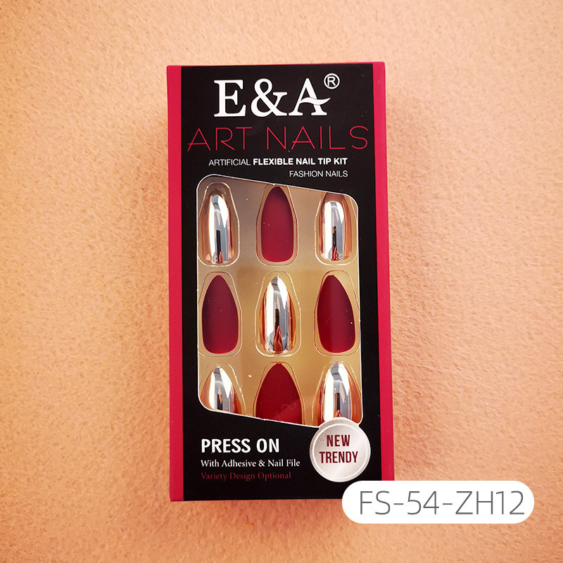 New wearable nail patches, almond nail patches, detachable nail patches, 24 pieces of finished products, wholesale exclusively for foreign trade Specification image