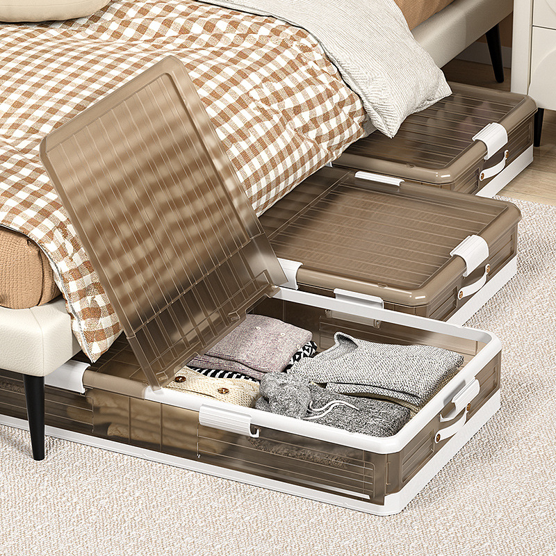 床底收纳箱家用带轮床下整理箱抽屉式塑料储物箱衣柜压缩袋收纳盒