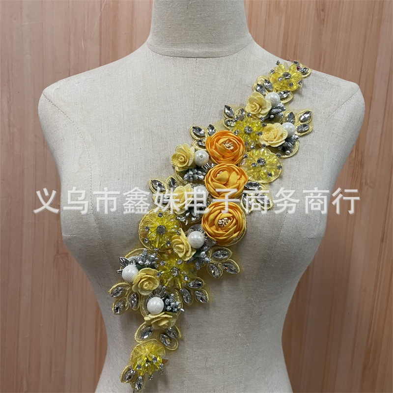 New style of beaded, patterned, applique, diamond-patterned, embroidered and flower-patterned clothing accessories, evening dress accessories Item Picture