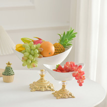陶瓷水果盘客厅家用创意欧式水果盘零食糖果蛋糕盘家用水果盘摆件