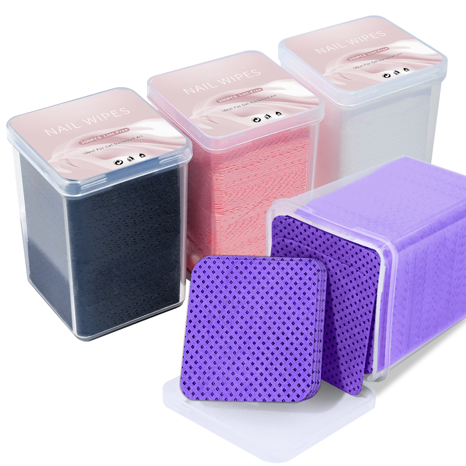 Nail nail towel grafting eyelash glue Cleaning cotton sheet glue bottle mouth wipe square 200 pieces wholesale full figure