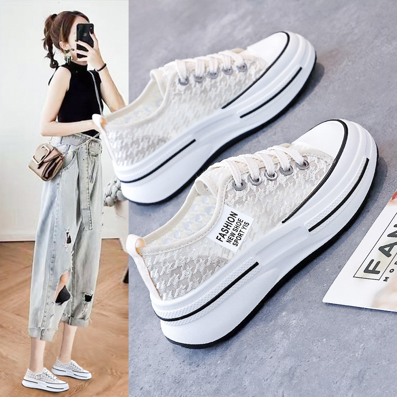 [Clearance]2023 Summer New Single Mesh Breathable Mesh Shoes Hollow Thin All Matching Ins Sports Shoes