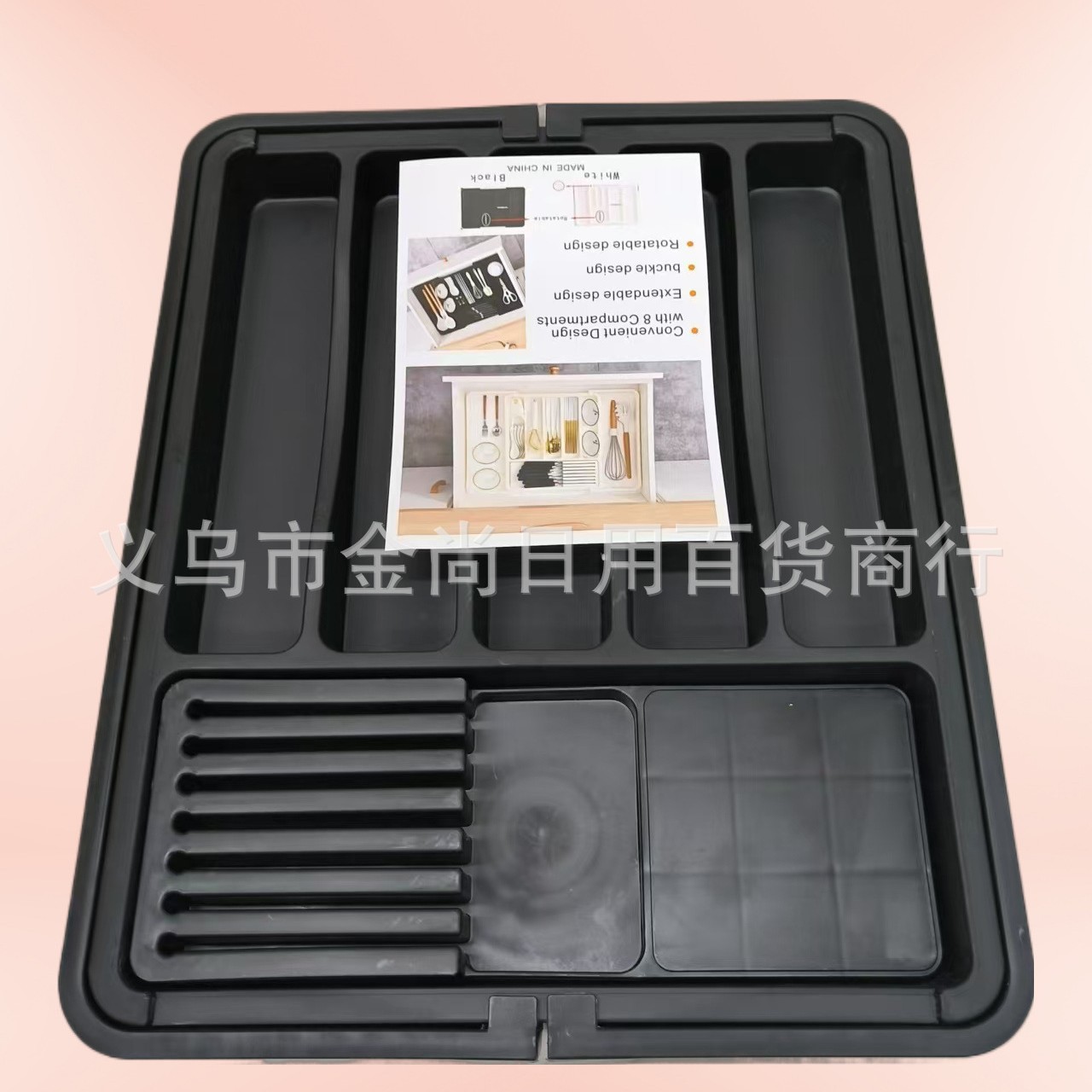 Kitchen tableware compartmentalized storage box, knife and fork classification and organization box, drawer-type tableware box with multiple compartments Application Scenario