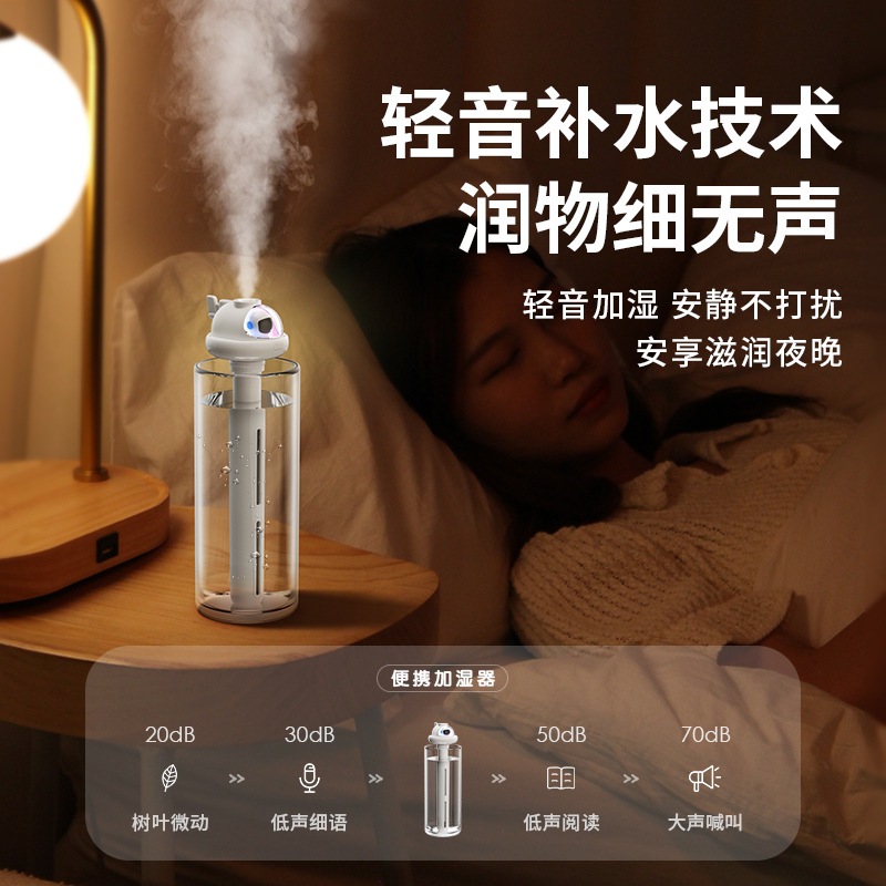 Space Capsule Humidifier Mini Usb Portable Wireless Charging Pregnant Baby Home Mute Bedroom Air Spray Hydration Application Scenario
