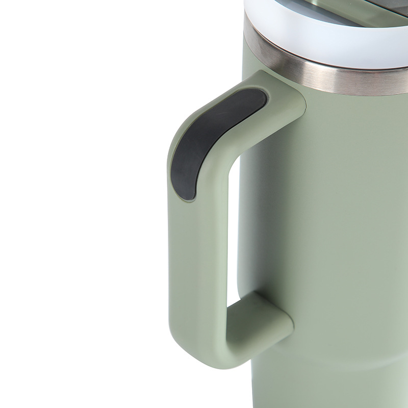 Cross-border second-generation 30oz insulated cup, frosted stainless steel insulated cup, travel portable hand-held insulated cup with car handle details Picture