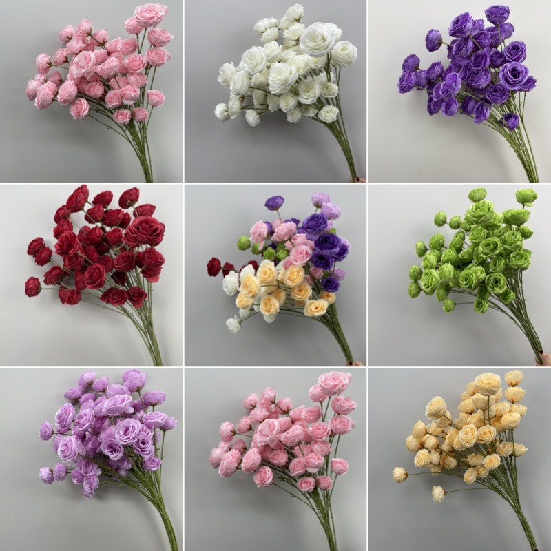 婚庆布置假花仿真花玫瑰花结婚摆设客厅婚礼花卉藤条花束装饰摆件