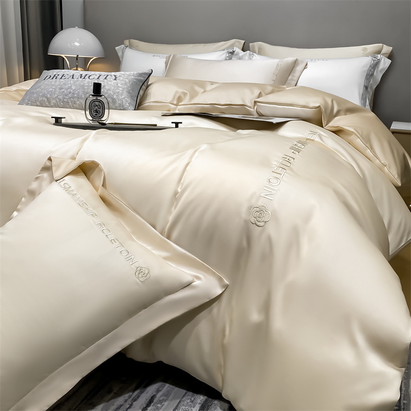 Show off Mercury Home Textile's all-cotton long-staple cotton brushed four-piece set, pure cotton bedding four-piece set for dormitories and hotels Specification image