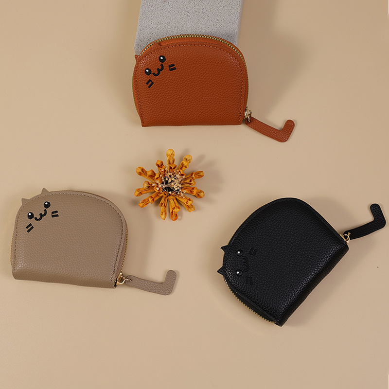 2024新款猫咪小巧网红可爱多卡位高级感卡通零钱包随身小清新跨境