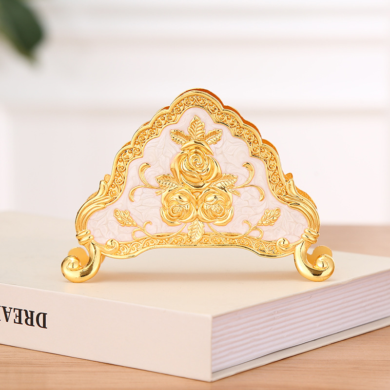European Creative Paper Towel Rack High-Grade Three-Dimensional Simple Retro Light Luxury Western Restaurant Hotel Club Desktop Storage Clip