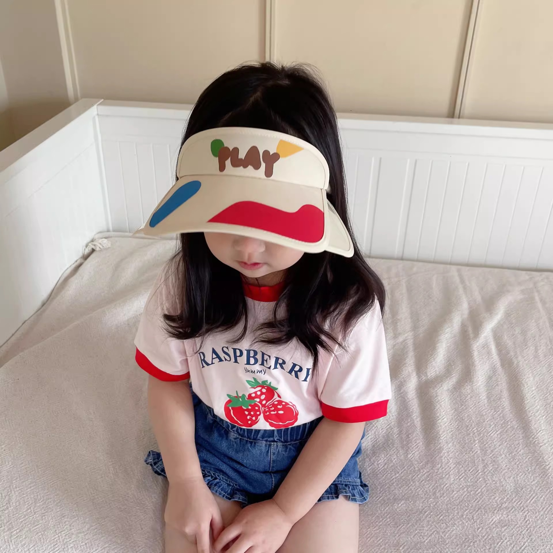 Children's Hats Children's Cap Children's Visor Baseball Cap Children's Summer Large Visor Visor Sun Protection Boys Girls Beach Uv Sun Protection Empty Cap Application Scenario