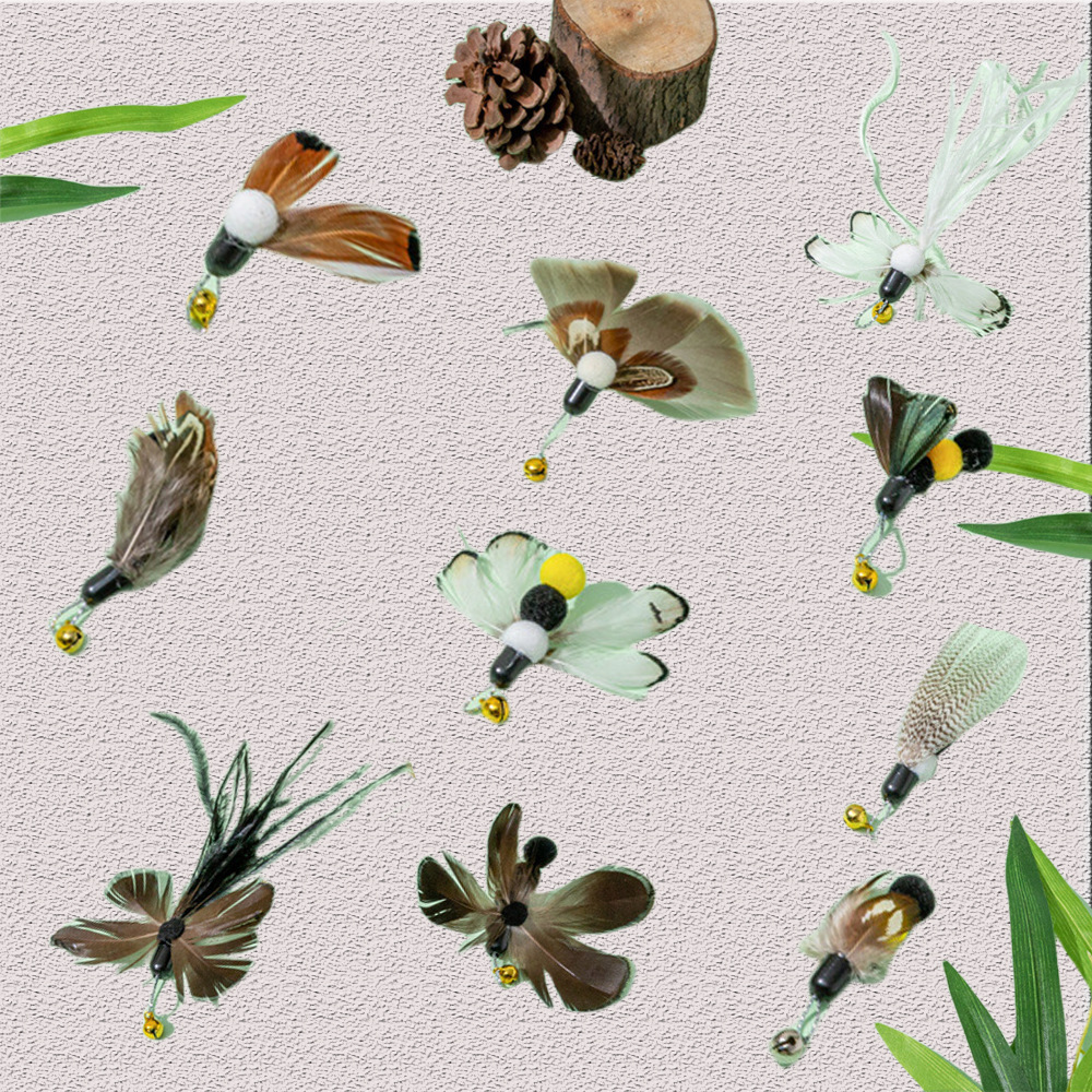 Cross-border exclusive cat toy replacement head simulation insect series Amazon best-selling cat toys and pet supplies wholesale