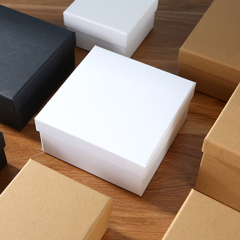 Customized kraft paper top and bottom cover gift box, square gift box, simple and retro paper box, universal packaging box wholesale Application Scenario