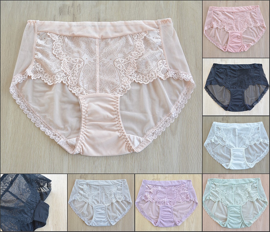 The new S810 lace mesh breathable mid-to-high-waisted women's briefs are highly recommended for a long time. There are also large-sized women's styles available Item Picture