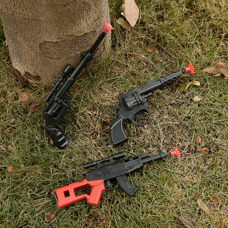 Small revolver soft bullet gun shooting game, children's parent-child interaction, soft bullet gun children's gift wholesale Specification image