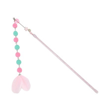 Manufacturers stock new multicolor hairball feather tease cat stick since hi interactive tease cat toy bell feather tease cat stick