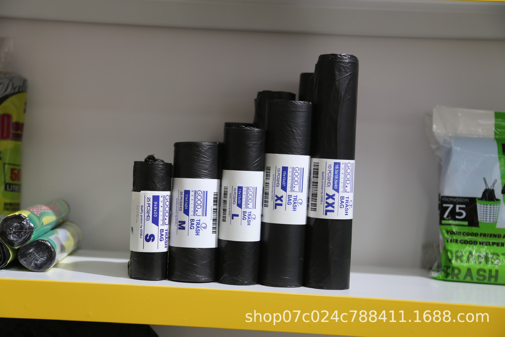 东南亚菲律宾跨境外贸平口垃圾袋黑色全尺寸厂家直供批发详情3