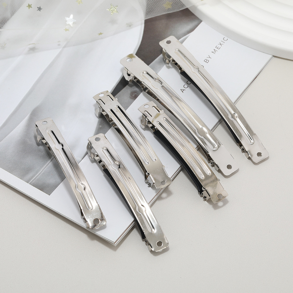 Manufacturers Directly Supply The Korean Version Of Metal Spring Jacket Automatic Clip Diy Bow Hand Hairpin Accessories Wholesale Specification drawing