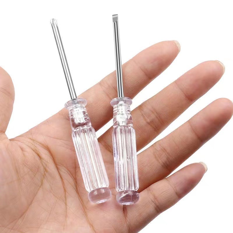 Supply Crystal Screwdriver Transparent Environmental Protection Cross Straight Screwdriver Toy Distribution Screwdriver Electrical Accessories Tool Set Specification drawing