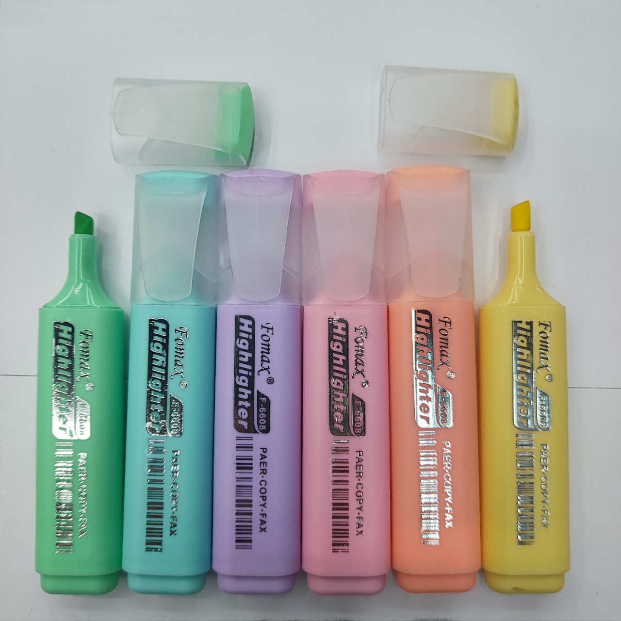 F-6608Fomax Inclined Head Cutter Head 6 Color Bright Color Macaron Color Pvc Bag Environmental Highlighter Application Scenario