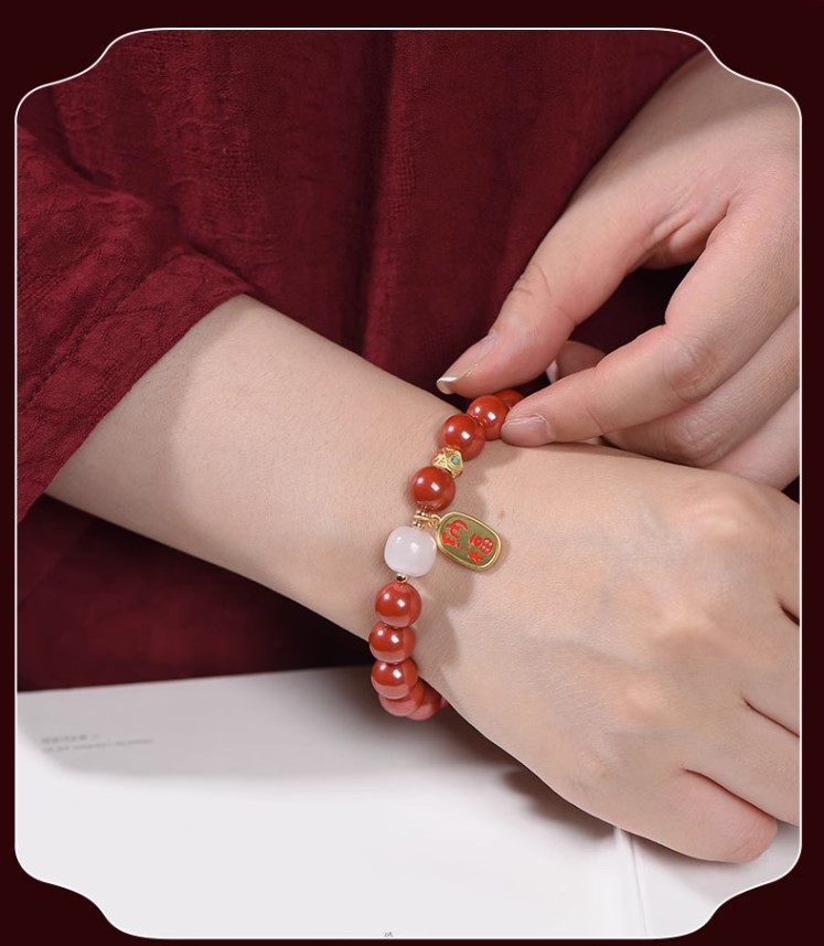 天然朱砂手串纳福兔年属兔本命年闺蜜女款手链礼物饰品详情18