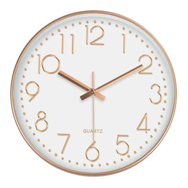 Modern, simple and elegant, quiet home, light luxury Nordic quartz clock, bedroom, large wall watch, Yang details Picture