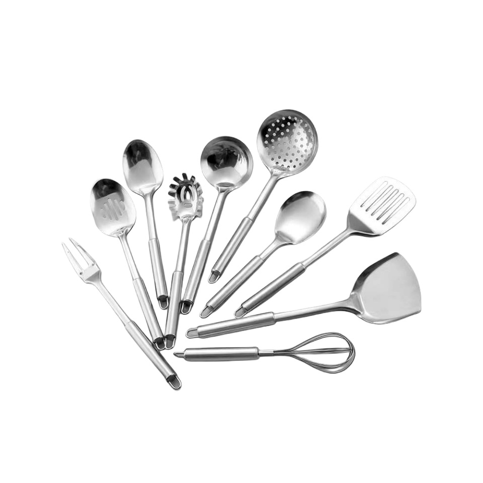 Round Handle Stainless Steel Handle Kitchen Gadgets Kitchenware Accessories Whisk Handle Cutlery Handle Cutlery Item Picture