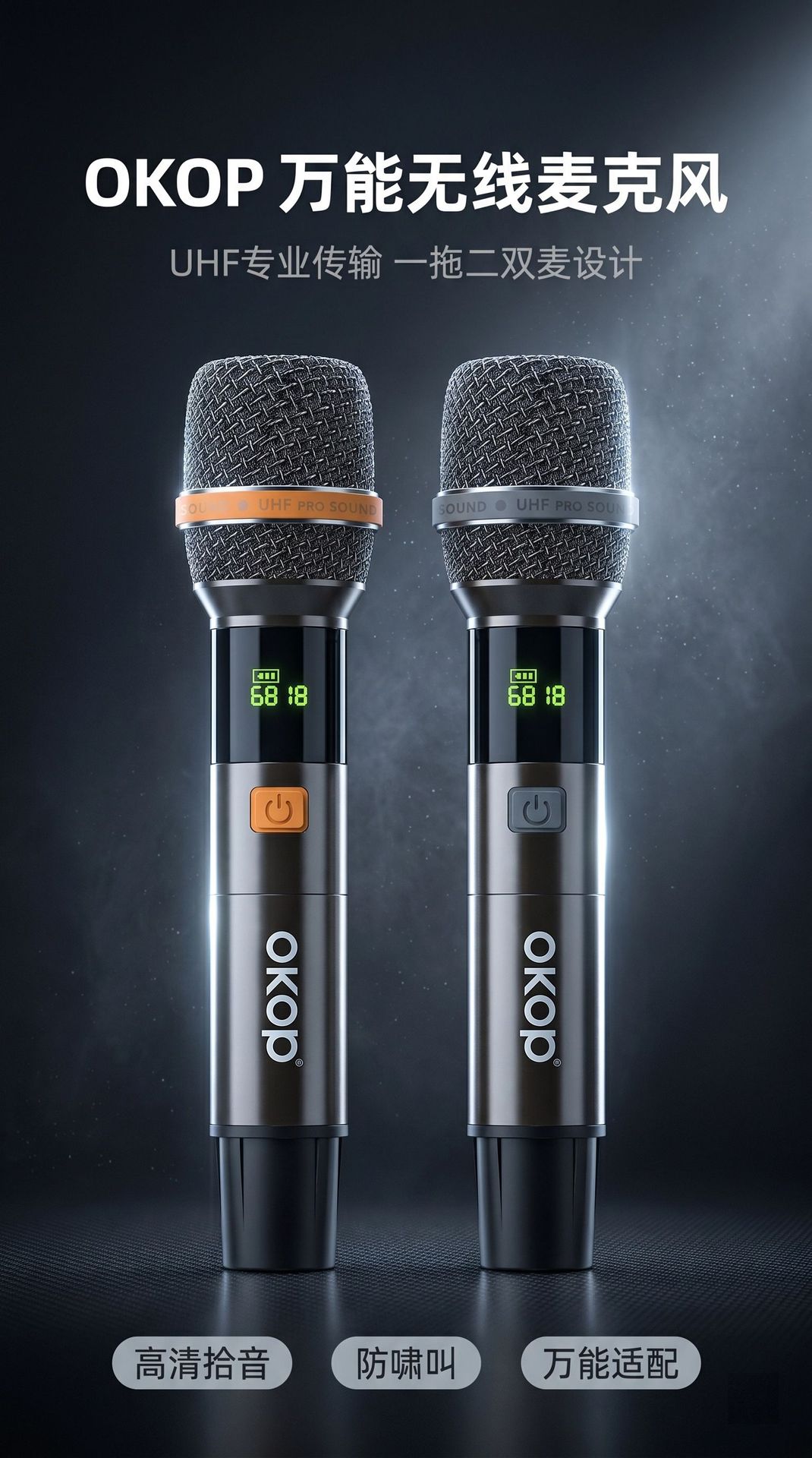 KP-K universal wireless microphone 2.4G universal karaoke, second-hand handheld microphone, square dance audio for cross-border use pic 8