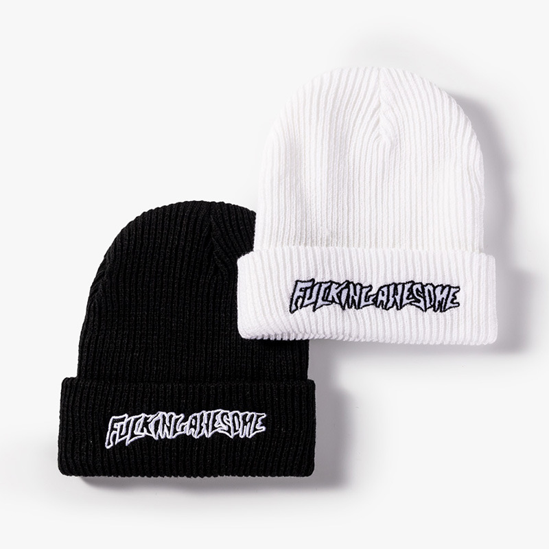 Manufacturers Directly For The Korean Version Of Letter Embroidery Knitted Hats Autumn And Winter Men's And Women's Warm Warm Cross Border Woolen Hats Custom Specification drawing