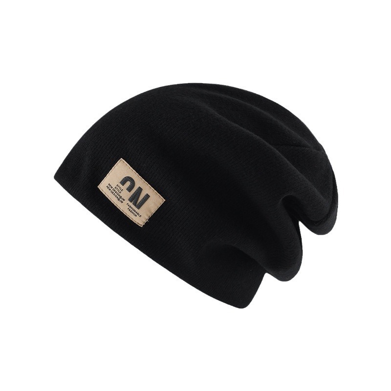 Brand [Sondona] Knitted cap letter Postpartum cap for spring and Autumn, fashionable and individual, pile cap, versatile for women, ear-protecting and warm knitted woolen headscarf cap Item Picture