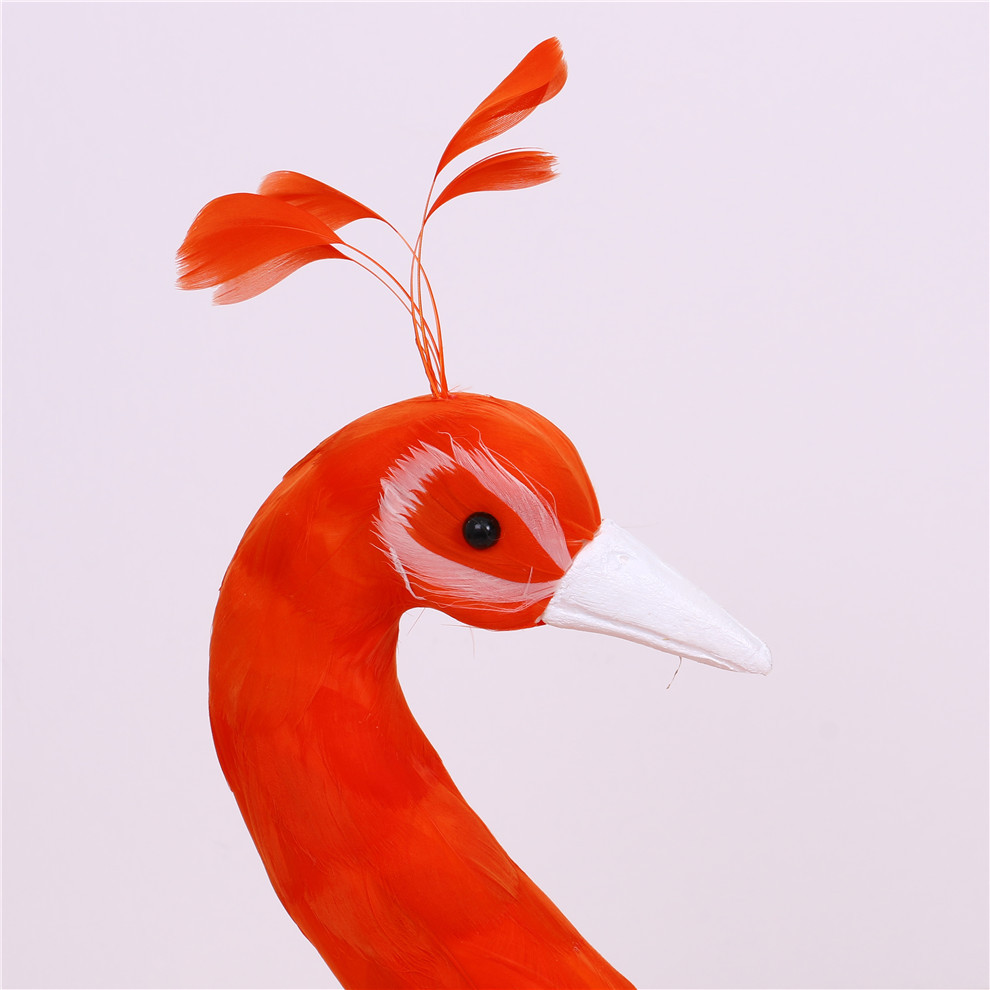 泡沫仿真羽毛/贴毛孔雀头/跨境货源创意仿真鸟摆件细节图