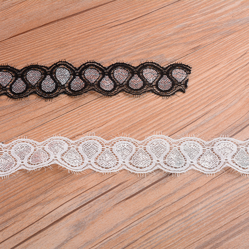 Wholesale of 3.5CM eyelash lace non-elastic lace underwear, bras, clothing accessories, water-soluble embroidery