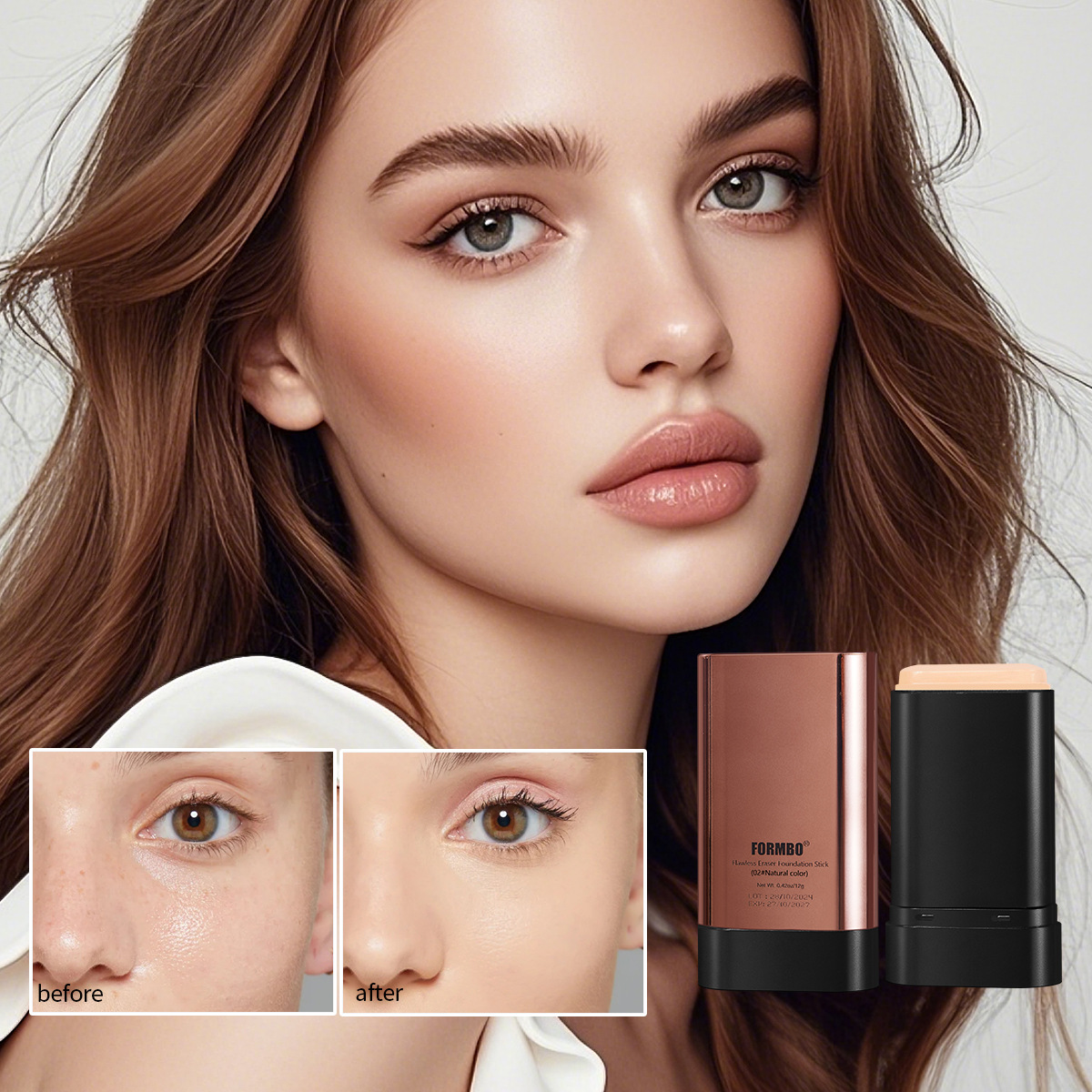 Amazon Cross-border Eraser Foundation Stick Concealer Natural Color Foundation Liquid English exclusive for export, exclusively for foreign trade