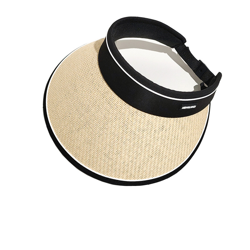 Spring 2024 sun protection hats, women's open-top hats, wide-brimmed sun hats, fashionable and versatile folding summer straw woven sun hats Item Picture
