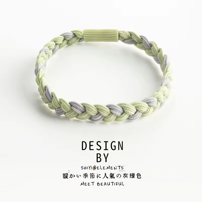 Fresh and simple hair ties, braids, leather cases, hair accessories, hair ties, rubber bands, headwear, hand-woven hair bands Item Picture