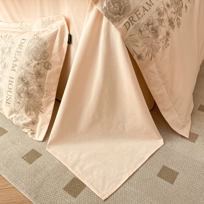 Pure cotton thickened brushed embroidery four-piece set, high-end gift box, Suzhou embroidery home set, all-cotton autumn and winter warm skin bedding Application Scenario