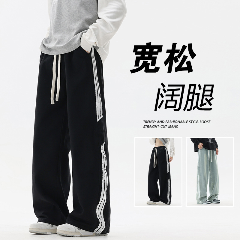 牛仔裤/牛仔裤男士直筒休闲/男装男士/牛仔裤加绒/牛仔裤男士宽松休闲产品图