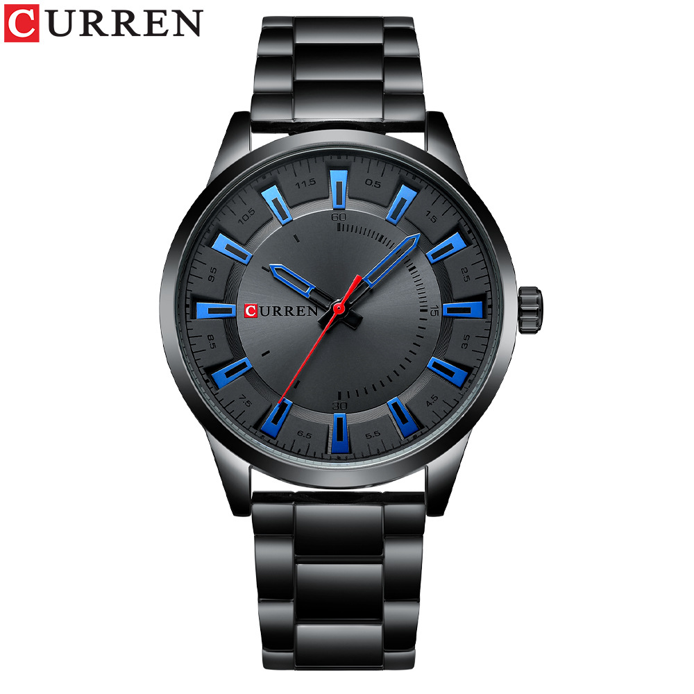 Curren/卡瑞恩8406男士手表 时尚石英表 休闲钢带表 外贸手表
