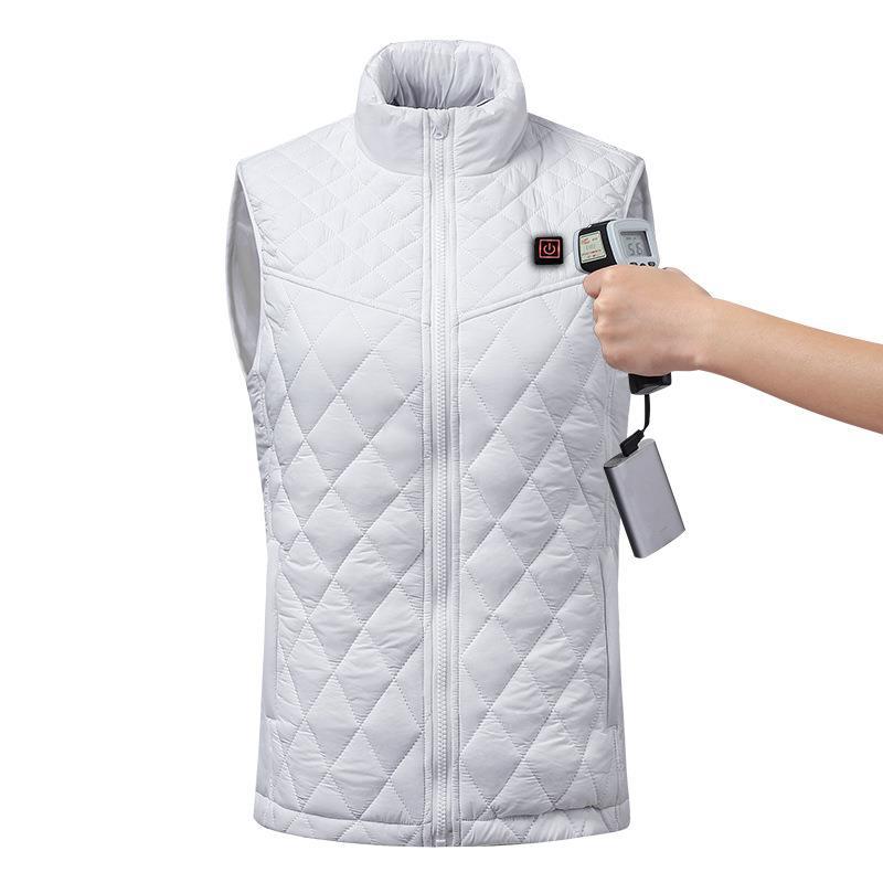 New heating vest for women, white cold-proof heating suit, usb smart heating suit, charging vest, cross-border exclusive supply Item Picture