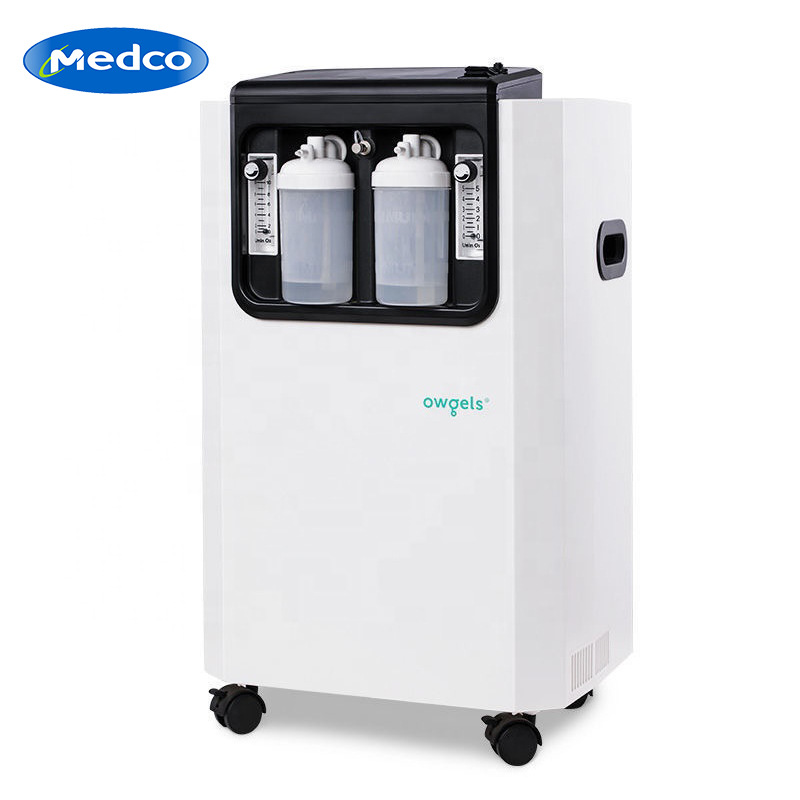 跨境专供01-TWO制氧机5L大容量推车式家用氧气机老年人吸氧机