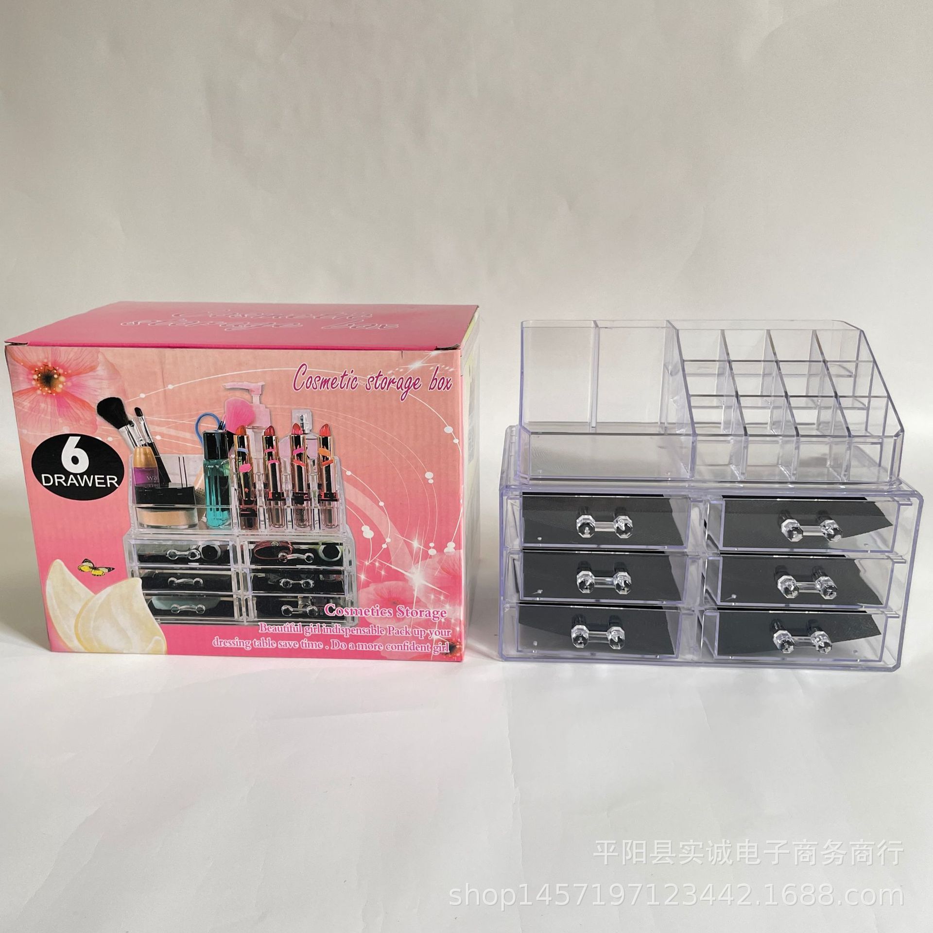 New cosmetic storage box, acrylic lipstick storage rack, makeup brush storage box, jewelry box details Picture