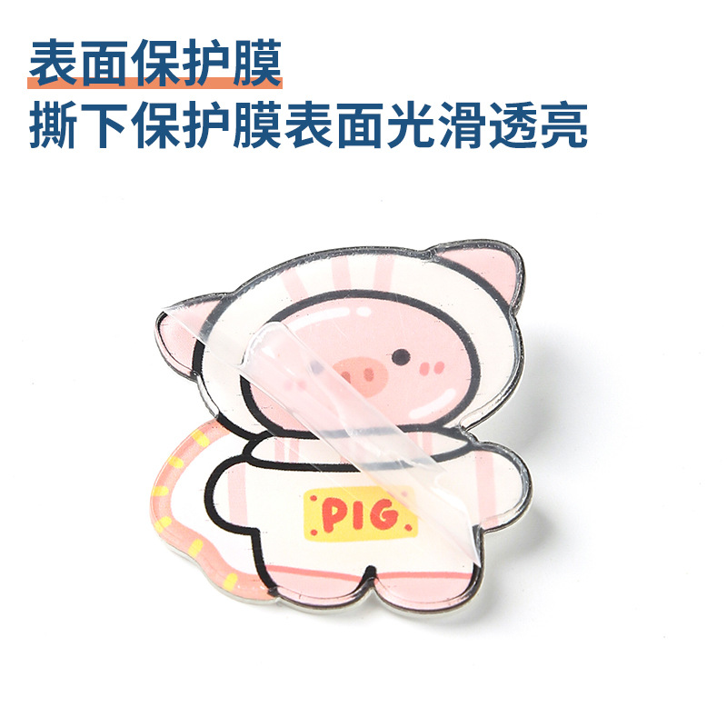 Japan And South Korea Cute Cartoon Small Pin Children's Clothes Astronaut Astronaut Badge Pendant Acrylic Jewelry Brooch Specification drawing