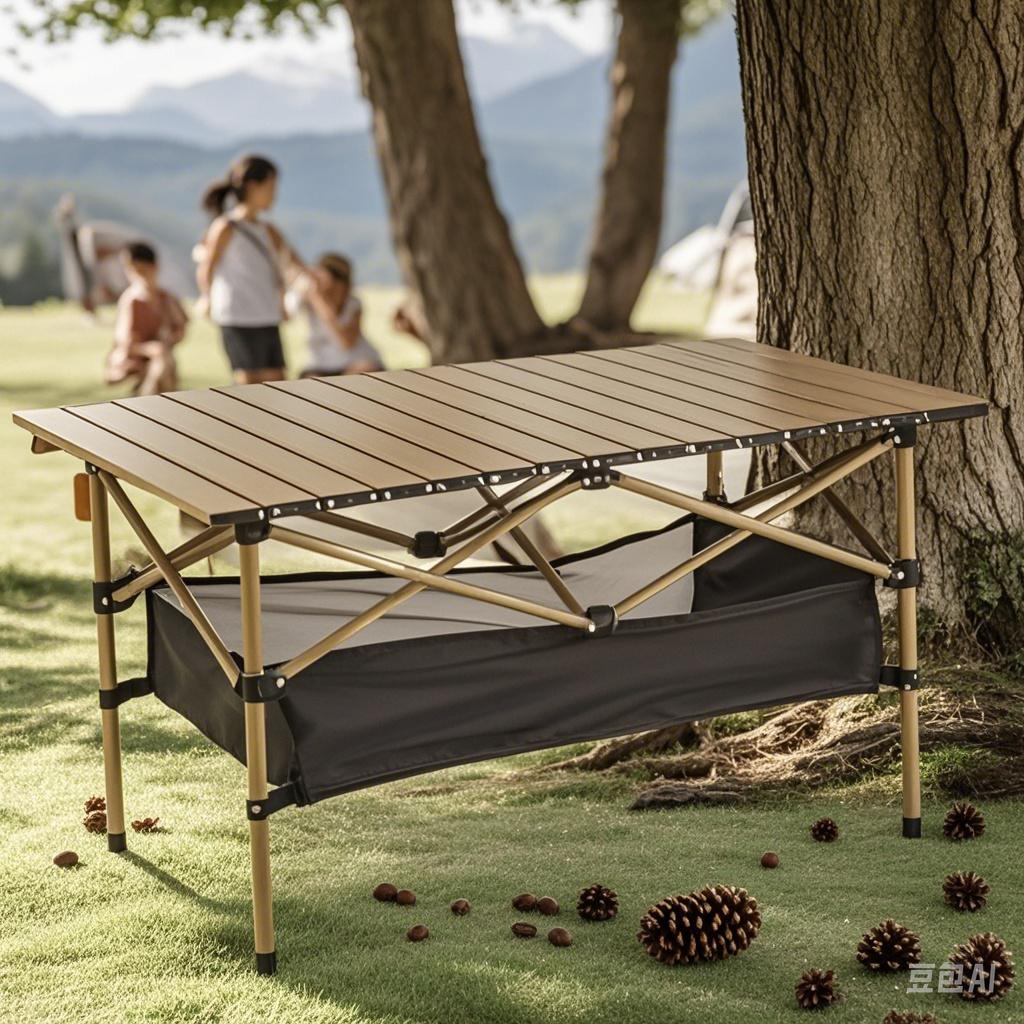 Explorer camping table and chairs, outdoor folding egg roll table, picnic table, portable table and chairs, complete set of equipment