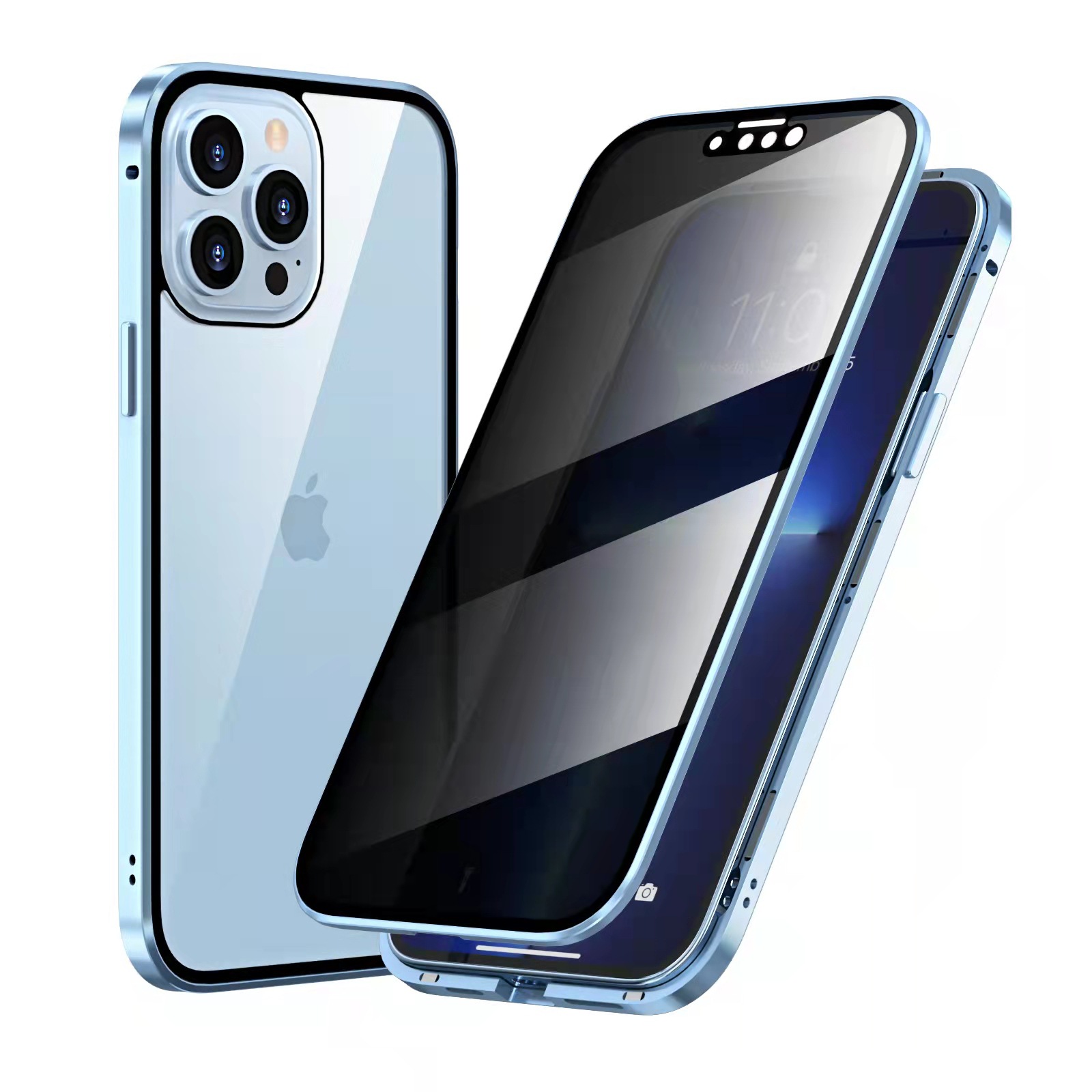 Dual-clip Magneto phone case for iPhone15promax and metal protective case for iPhone 14 Item Picture