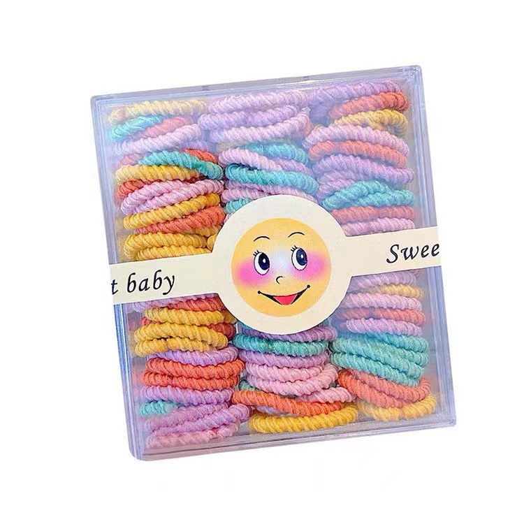 女童头绳网红白底实物图