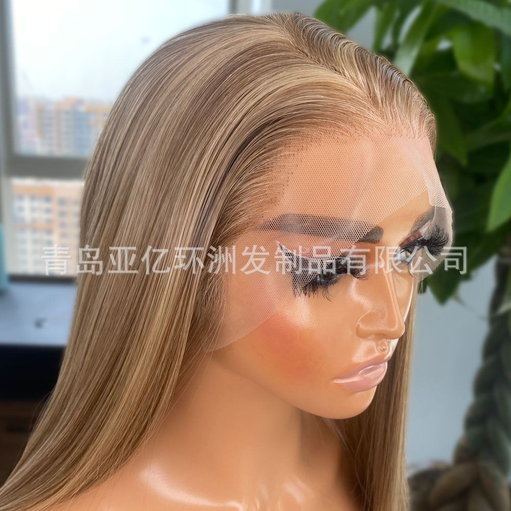 假发/假发片女时尚/柚子型马尾假发/胎毛十龙须发/漂染细节图