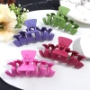Solid color matte texture large hair clip at the back of the head, a lady's Instags-style popular hair accessory shark clip in stock details Picture
