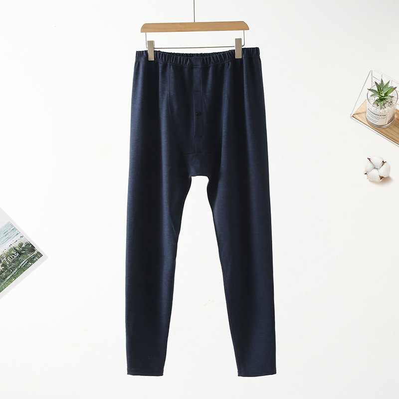 Extra Extra Fat Size Fat Gg Velvet Thermal Pants Men's Double Ground Wool Long Johns High-Waisted Leggings Men's Trousers Specification drawing