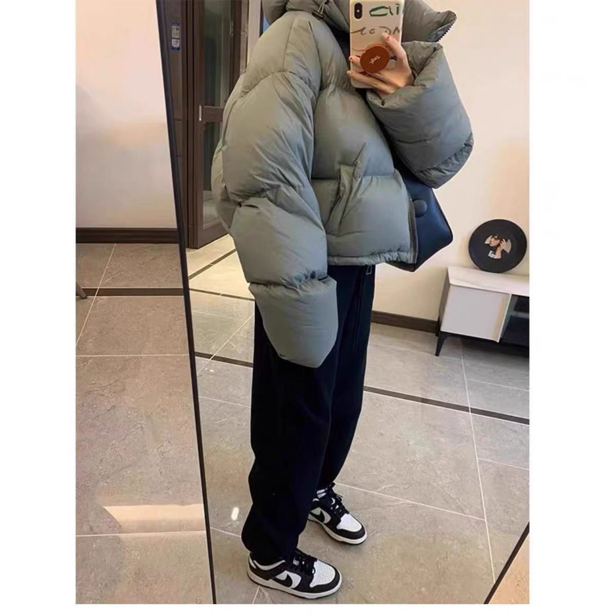 短款羽绒服女2025新款韩版小个子高腰加厚宽松面包服白鸭绒冬外套详情18